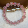 Natural Rutilated Rose Quartz 32.36g 11.1mm 17 Beads - Huangs Jadeite and Jewelry Pte Ltd