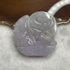 Type A Lavender & Red Spots Milo Buddha Display 90.54g 53.2 by 52.3 by 17.2mm - Huangs Jadeite and Jewelry Pte Ltd