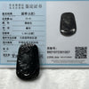 Type A Black Jade Jadeite Fairy 15.41g 47.7 by 30.2 by 7.8mm - Huangs Jadeite and Jewelry Pte Ltd