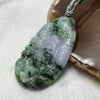 Type A Faint Lavender, Yellow, Green Piao Hua Jade Jadeite Shan Shui Necklace - 36.3g 60.5 by 40.2 by 9.1mm - Huangs Jadeite and Jewelry Pte Ltd