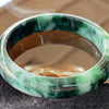 Type A 3 Greens (Faint, Dark, Spicy) Jadeite Bangle 57.86g Inner Dia 59.6mm Thickness 12.5 by 7.4mm - Huangs Jadeite and Jewelry Pte Ltd