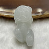 Type A Faint Green Jade Jadeite Pixiu Charm - 10.93g 32.7 by 14.8 by 13.8mm - Huangs Jadeite and Jewelry Pte Ltd