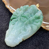 Type A Green Jadeite Thousand Hands Guan Yin set in 18k yellow gold & natural diamonds - 68.36g 74.4 by 43.2 by 14.1mm - Huangs Jadeite and Jewelry Pte Ltd