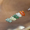 Type A Green & Red Jade Jadeite Stone For Setting - 0.68g 7.4 by 5.2 by 2.1mm - Huangs Jadeite and Jewelry Pte Ltd
