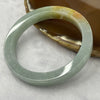 Type A Blueish Green and Yellow Jadeite Bangle 41.66g inner diameter 54.3mm 8.6 by 7.4mm - Huangs Jadeite and Jewelry Pte Ltd