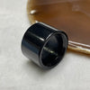 Type A Black Jade Jadeite Ring 20.89g US12 HK27 Inner Diameter 21.5mm Thickness 20.0 by 4.2mm - Huangs Jadeite and Jewelry Pte Ltd