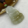 Type A Semi Icy Green and Yellow Jade Jadeite Guan Yin Pendant - 12.05g 42.7 by 27.4 by 6.1mm - Huangs Jadeite and Jewelry Pte Ltd