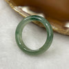 Type A Semi Icy Green Piao Hua Jade Jadeite Ring - 19.15g US 9 HK 20.5 Inner Diameter 19.3mm Thickness 5.8 by 3.6mm - Huangs Jadeite and Jewelry Pte Ltd