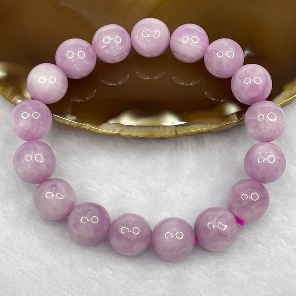 Natural Purple Spodum Crystal Bracelet 56.96g 12.4mm 17 beads - Huangs Jadeite and Jewelry Pte Ltd