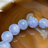 Rare High End Type A Burmese Intense Lavender Jade Jadeite Bracelet with NGI Cert - 63.76g 13.6mm/bead 16 beads - Huangs Jadeite and Jewelry Pte Ltd