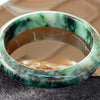Type A 3 Greens (Faint, Dark, Spicy) Jadeite Bangle 57.86g Inner Dia 59.6mm Thickness 12.5 by 7.4mm - Huangs Jadeite and Jewelry Pte Ltd