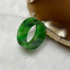 Type A Spicy Green Jade Jadeite Flat Ring 2.87g US4.5 HK9.5 Inner Diameter 15.4mm Thickness 7.7 by 2.2mm - Huangs Jadeite and Jewelry Pte Ltd