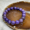 Natural Charoite Crystal Bracelet 43.5g 12.4mm/bead 18 beads - Huangs Jadeite and Jewelry Pte Ltd