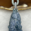 RARE Type A Dark Denim Blue Jade Jadeite Cabbage Pendant 18.06g 41.8 by 19.6 by 12.7mm - Huangs Jadeite and Jewelry Pte Ltd