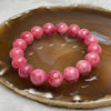 Natural Rhodonite Crystal Bracelet 57.57g 12.3mm/bead 17 beads - Huangs Jadeite and Jewelry Pte Ltd