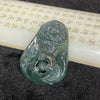 Type A Blueish Green Jade Jadeite Dragon with Moveable Ball - 35.65g 60.9 by 43.3 by 9.8mm - Huangs Jadeite and Jewelry Pte Ltd