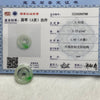 Type A Spicy Green Patch Semi Icy Jade Jadeite Ring or Pendant 3.85g US4 HK 8.5 Inner Diameter 15.0mm Thickness: 5.5 by 3.5mm - Huangs Jadeite and Jewelry Pte Ltd