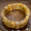 Natural Golden Rutilated Quartz Bracelet 手牌 - 71.40g 18.8 by 7.2mm/piece 18 pieces - Huangs Jadeite and Jewelry Pte Ltd