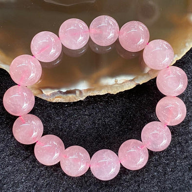 Natural Rose Quartz 玫瑰石英 for romance luck - 47.79g 13.1mm/bead - Huangs Jadeite and Jewelry Pte Ltd