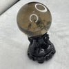 Natural Smoky Phantom Quartz Crystal Ball Display with Wooden Stand 397.66g 117.4 by 61.3 by 61.3 mm - Huangs Jadeite and Jewelry Pte Ltd