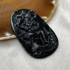 Type A Black Jade Jadeite Kui Xing 28.38g 62.6 by 40.9 by 6.8mm - Huangs Jadeite and Jewelry Pte Ltd
