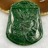 (PRE-LOVED) Grand Master Certified Type A Old Mine Jade Jadeite Dragon Pendant for Power Nobility Success Divine Protection - 33.16g 56.7 by 45.0 by 5.5mm - Huangs Jadeite and Jewelry Pte Ltd