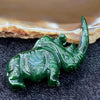 Type A Burmese Old Mine Jade Jadeite Rhinoceros Pendant - 16.40g 37.9 by 45.7 by 12.0mm - Huangs Jadeite and Jewelry Pte Ltd