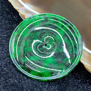 Type A Burmese Spicy Green Jade Jadeite Ping An Kou - 5.36g 33.2 by 1.2mm - Huangs Jadeite and Jewelry Pte Ltd