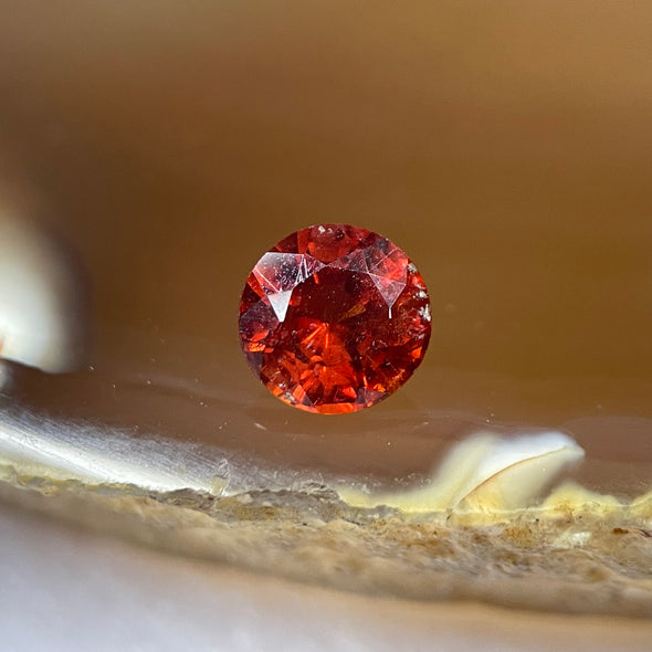 Natural Orange Red Garnet Crystal Stone for Setting - 1.05ct 5.7 by 5.7 by 3.7mm - Huangs Jadeite and Jewelry Pte Ltd