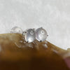 Type A Icy White Jade Jadeite Earrings 18k White gold 0.98g 5.6 by 5.8 by 4.3mm - Huangs Jadeite and Jewelry Pte Ltd