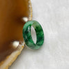 Type A Spicy Green Jade Jadeite Ring 1.71g US4.5 HK9.5 Inner Diameter 15.3mm Thickness 5.9 by 2.1mm - Huangs Jadeite and Jewelry Pte Ltd