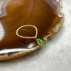 Type A Spicy Green Jade Jadeite Ring 18k Yellow Gold 2.01g US 6 HK13 inner diameter 16.5mm - Huangs Jadeite and Jewelry Pte Ltd