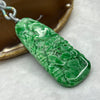 Type A Spicy Green Jade Jadeite Shan Shui Pendant - 33.72g 70.1 by 30.2 by 6.8mm Singapore Feng Shui Master - Huangs Jadeite and Jewelry Pte Ltd
