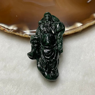 Type A Old Mine Jade Jadeite God of Fortune 36.6g 58.0 by 29.6 by 14.0mm - Huangs Jadeite and Jewelry Pte Ltd