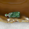 Type A Icy Green Jade Jadeite Pendant with 18k Gold Clasp - 1.85g 20.8 by 10.5 by 4.3mm - Huangs Jadeite and Jewelry Pte Ltd