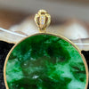 Type A Burmese Jade Jadeite Pendant 18k gold & diamonds - 2.31g 24.2 by 24.2 by 1.6mm - Huangs Jadeite and Jewelry Pte Ltd