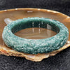 Type A Blueish Green Jade Jadeite 9 Dragon Tortoise Bangle - 73.38g inner diameter 56.2mm thickness 13.6mm - Huangs Jadeite and Jewelry Pte Ltd