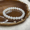 Type A Icy White Jade Jadeite Bracelet 15.69g 7.1mm/bead 25 beads - Huangs Jadeite and Jewelry Pte Ltd