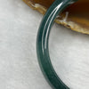 Type A Semi Icy Blueish Green Jadeite Bangle 51.83g inner diameter 62.1mm 11.8 by 7.5mm - Huangs Jadeite and Jewelry Pte Ltd