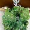 Type A Spicy Green Jade Jadeite Phoenix Pendant 43.0g 57.4 by 37.7 by 10.5 mm - Huangs Jadeite and Jewelry Pte Ltd
