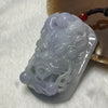 Type A Faint Green & Lavender Jade Jadeite Dragon Necklace -  61.68g 54.2 by 41.0 by 15.4mm - Huangs Jadeite and Jewelry Pte Ltd