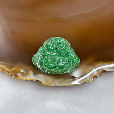 Type A Spicy Green Milo Buddha Jade Jadeite 3.67g 20.2 by 23.5 by 5.8mm - Huangs Jadeite and Jewelry Pte Ltd