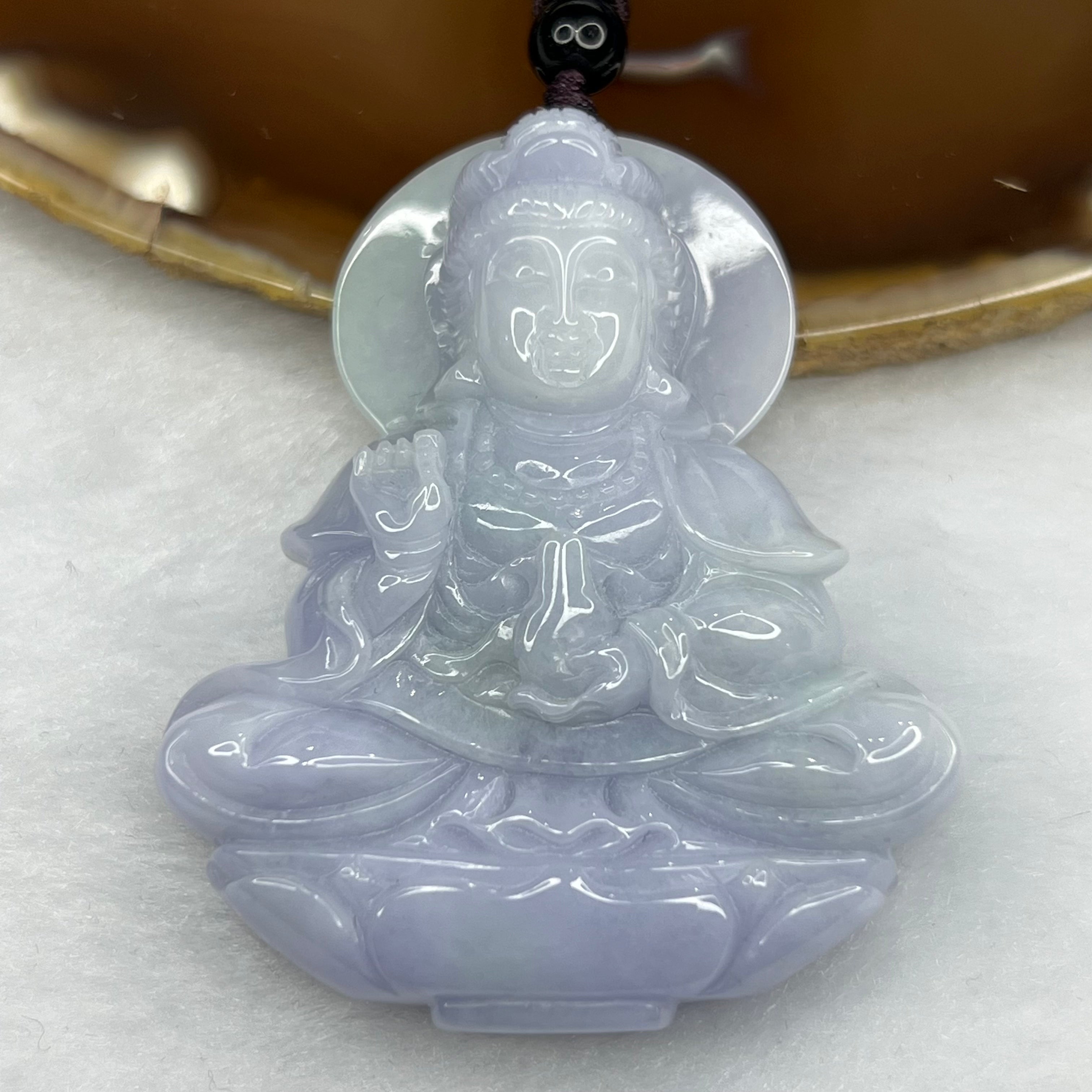 Purple jade hotsell buddha pendant