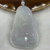 Type A Semi Icy Faint Green Jade Jadeite Guan Yin Necklace - 25.66g 63.2 by 40.6 by 6.2mm - Huangs Jadeite and Jewelry Pte Ltd