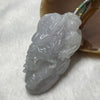 Type A Faint Grey & Green Jade Jadeite Dragon Necklace - 104.8g 66.1 by 41.3 by 26.3mm - Huangs Jadeite and Jewelry Pte Ltd