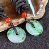 Type A Myanmar Burmese Jade jadeite pair of donut 5.41g 18.8 by 4.1mm - Huangs Jadeite and Jewelry Pte Ltd