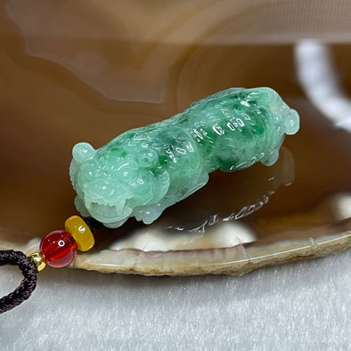 Type A Spicy Green Jade Jadeite Tiger 12.54g 40.2 by 13.5 by 11.5mm - Huangs Jadeite and Jewelry Pte Ltd