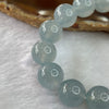 Rare ICY Type A Sky Blue Bracelet 17 Beads 47.57g 11.8mm each - Huangs Jadeite and Jewelry Pte Ltd