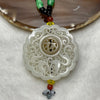 Natural Nephrite Hollow Carving 吉祥 Jade Necklace - 56.77g 58.0 by 58.0 by 11.1mm - Huangs Jadeite and Jewelry Pte Ltd
