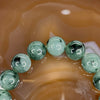 Type A Semi Icy Green Piao Hua Jade Jadeite Bracelet 63.56g 13.2mm/bead 16 beads - Huangs Jadeite and Jewelry Pte Ltd